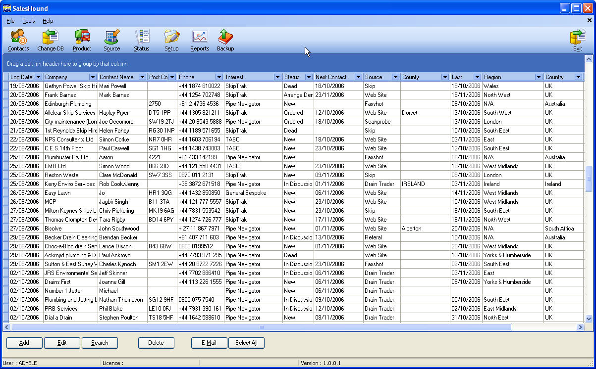 SalesHound, Sales management software Midsoft